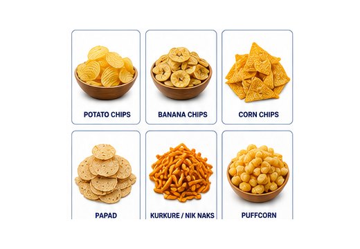 Chips and snacks packing