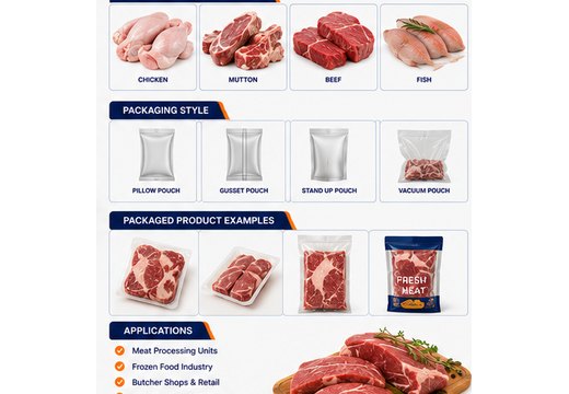 Frozen meat pack packing