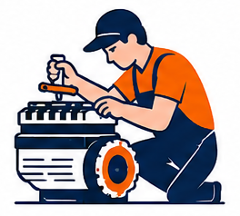 Machine repair illustration
